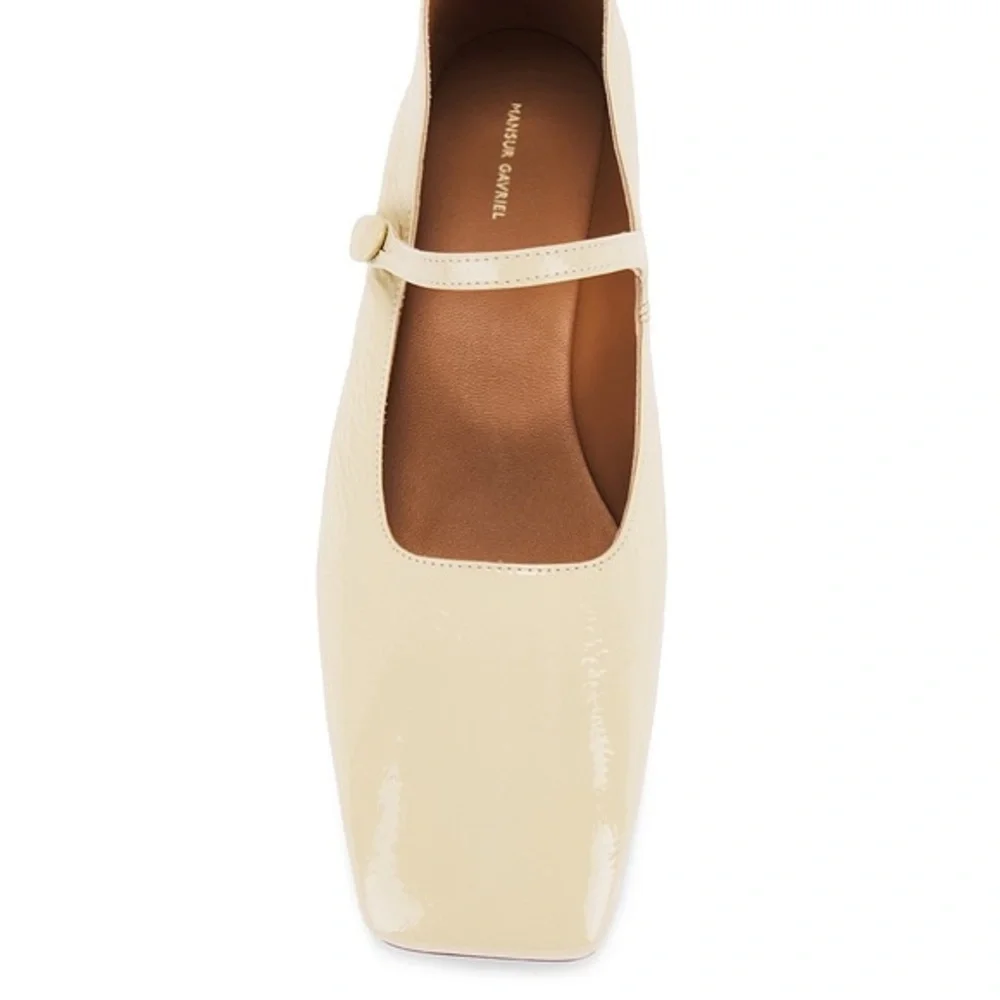 Mansur Gavriel Square Toe Mary Jane Flat in Jasmine + Free tote bag - Picture 5 of 9